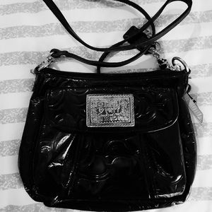 Coach Poppy Patent Leather Swingpack Crossbody Bag Purse